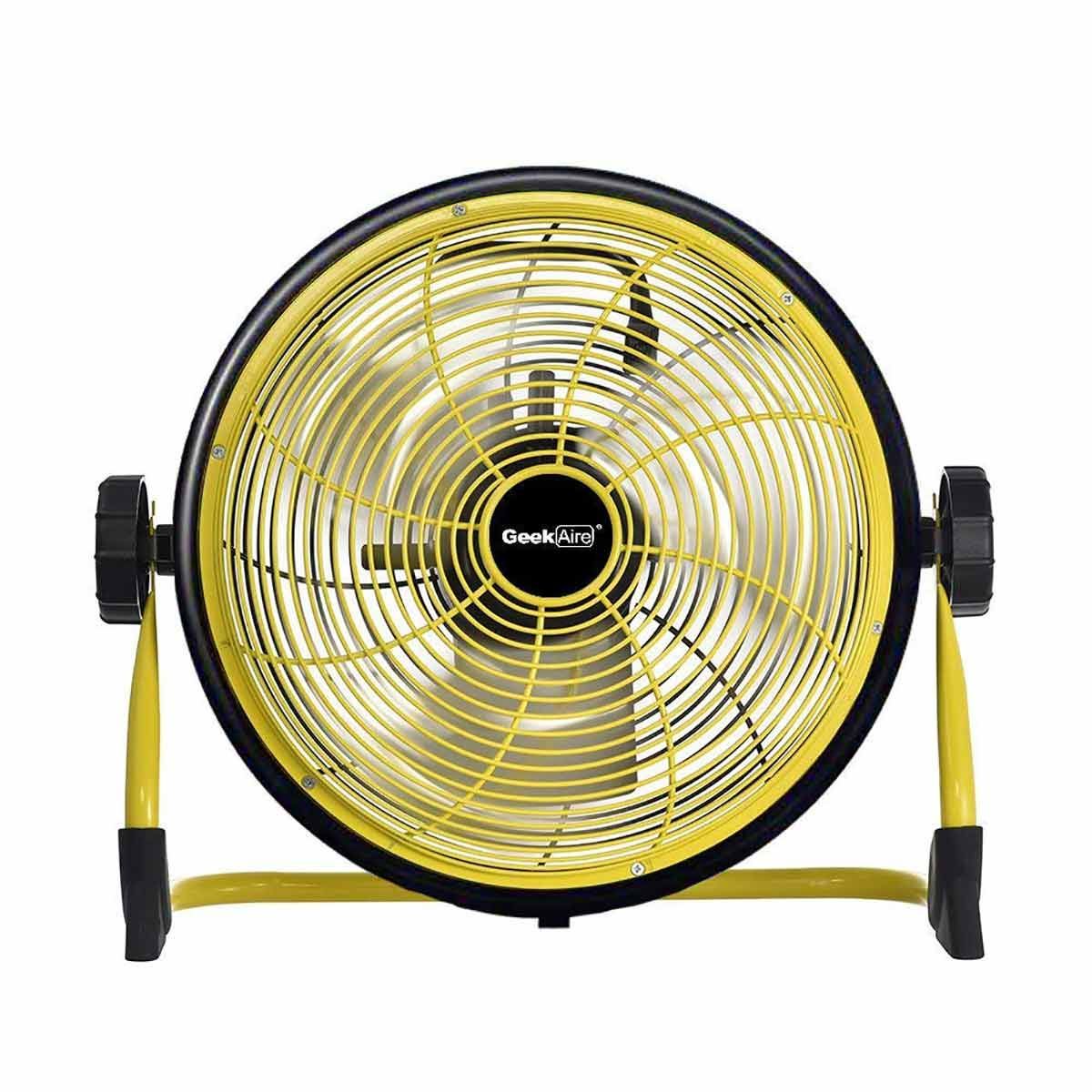Geek Aire Rechargeable Table Fan - 12 Inch (Yellow)